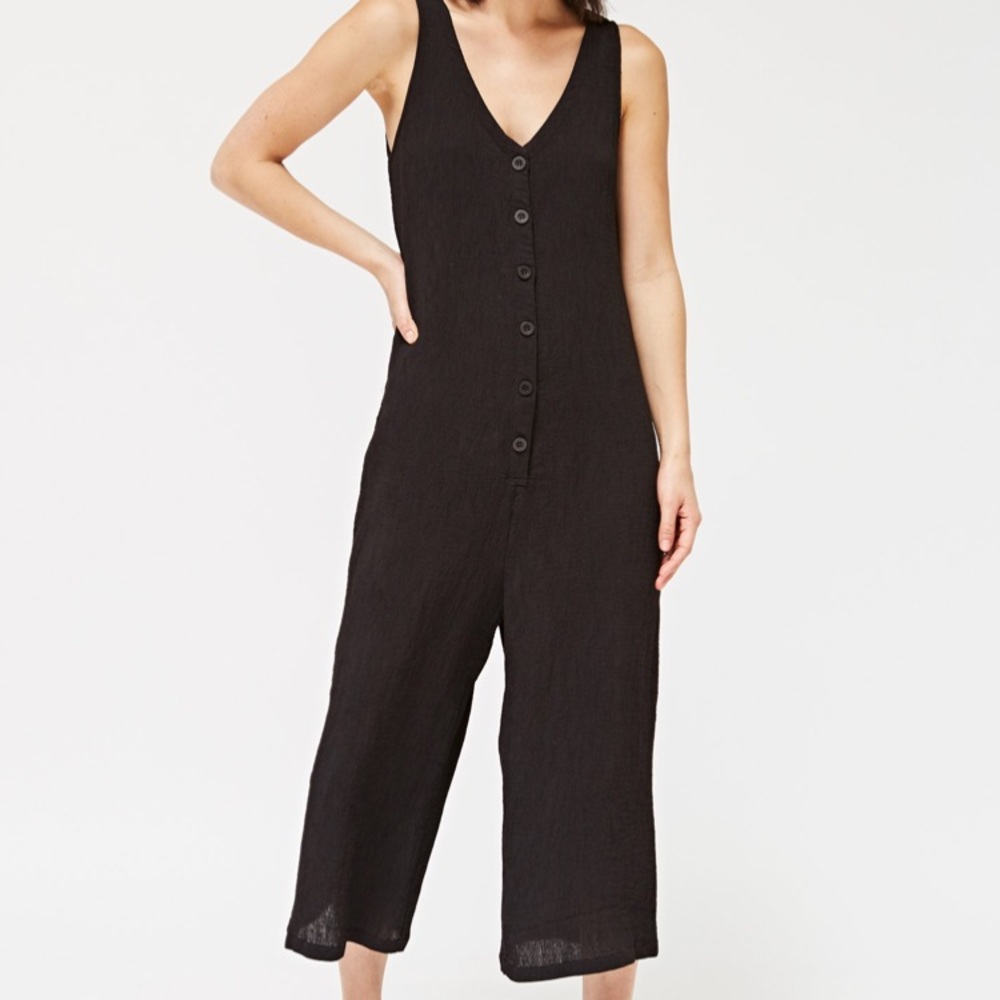 LACAUSA Elderflower jumpsuit in black